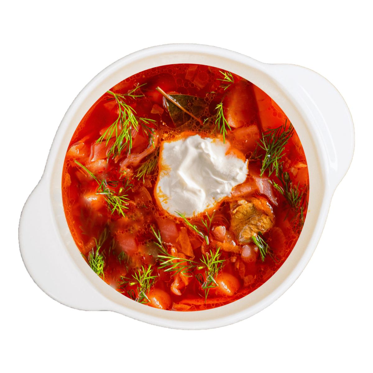 Борщ со сметаной