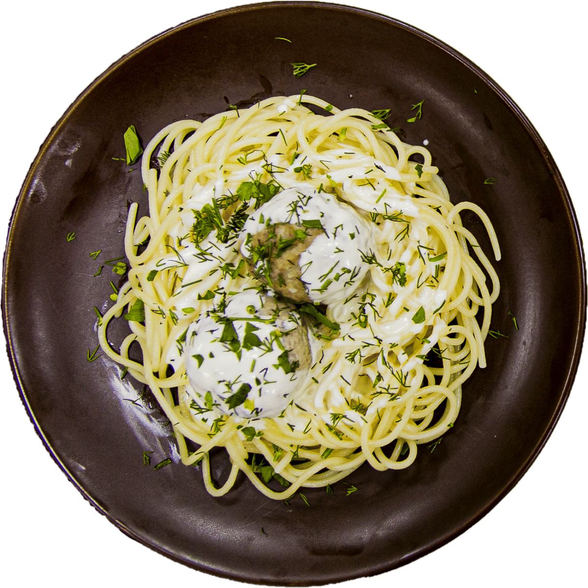 Спагетти с тефтелями из говядины